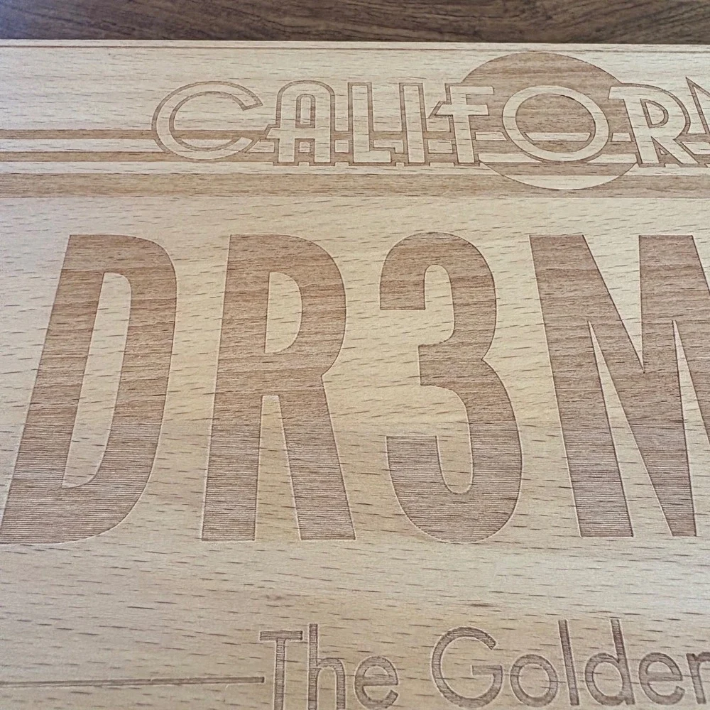 Talisman Designs California DR3MNG License Plate Cheese Board Serving Tray‎ Host